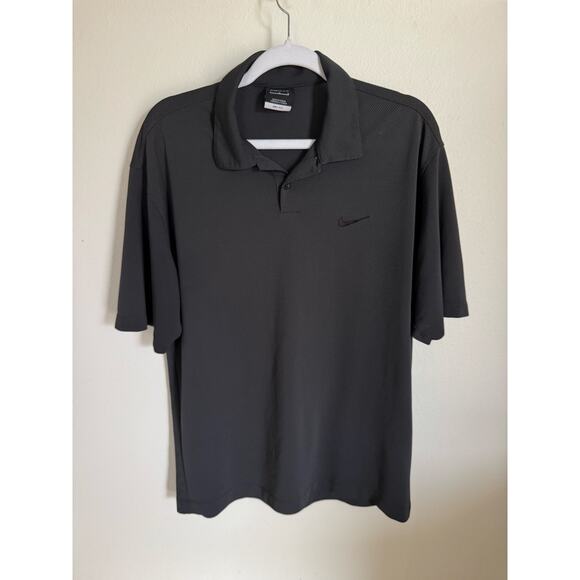 OLD TAG Nike Golf Polo Charcoal Gray Size Large Short Sleeve Men's - Picture 3 of 7